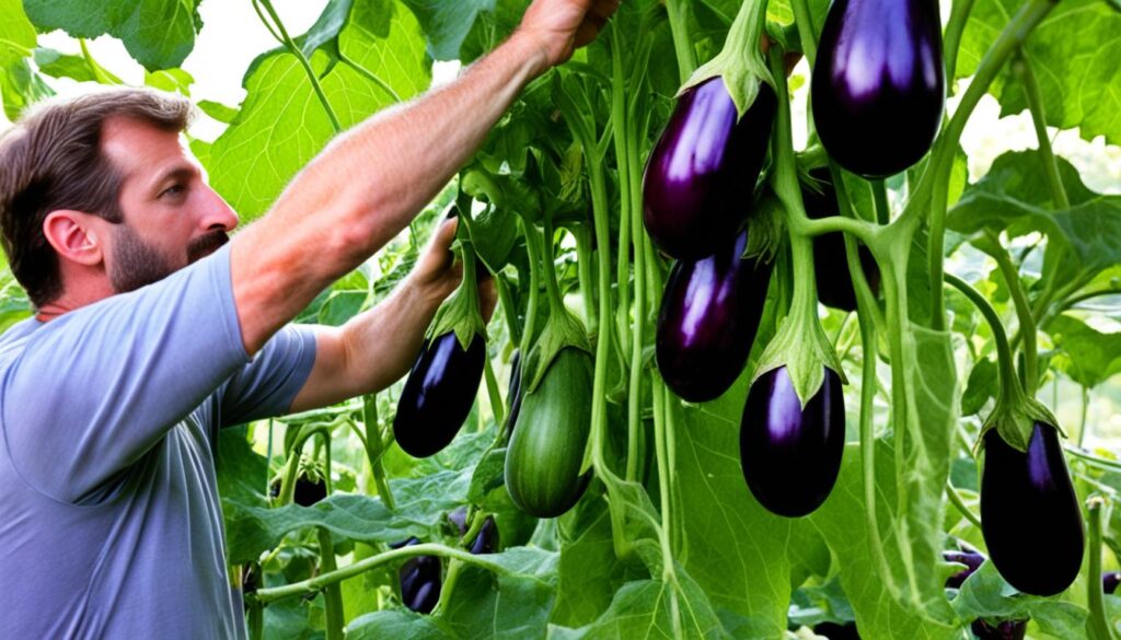 Eggplant harvest tips