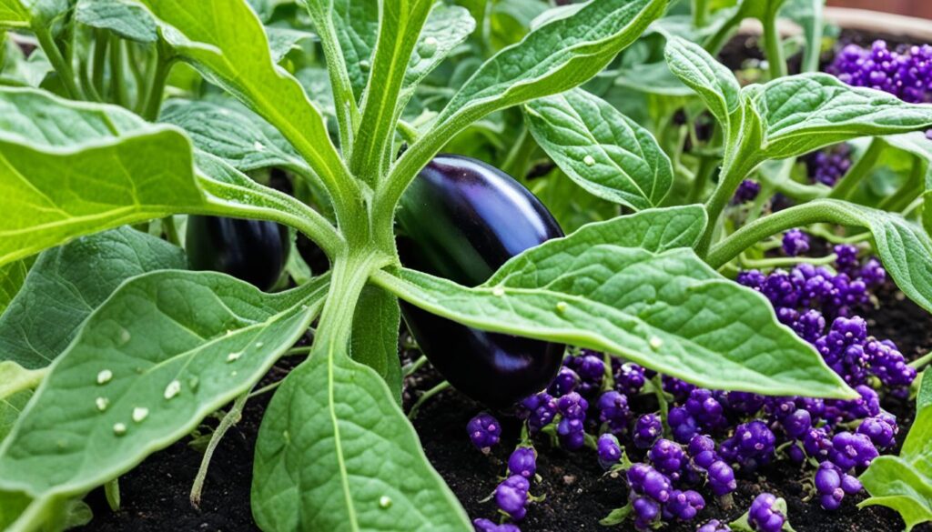 Homegrown eggplant