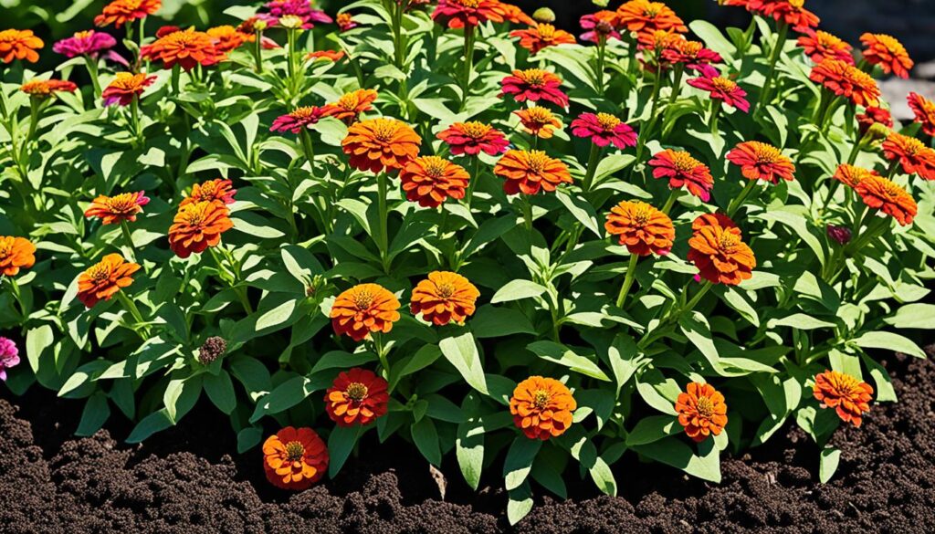 Zinnia sunlight and soil requirements