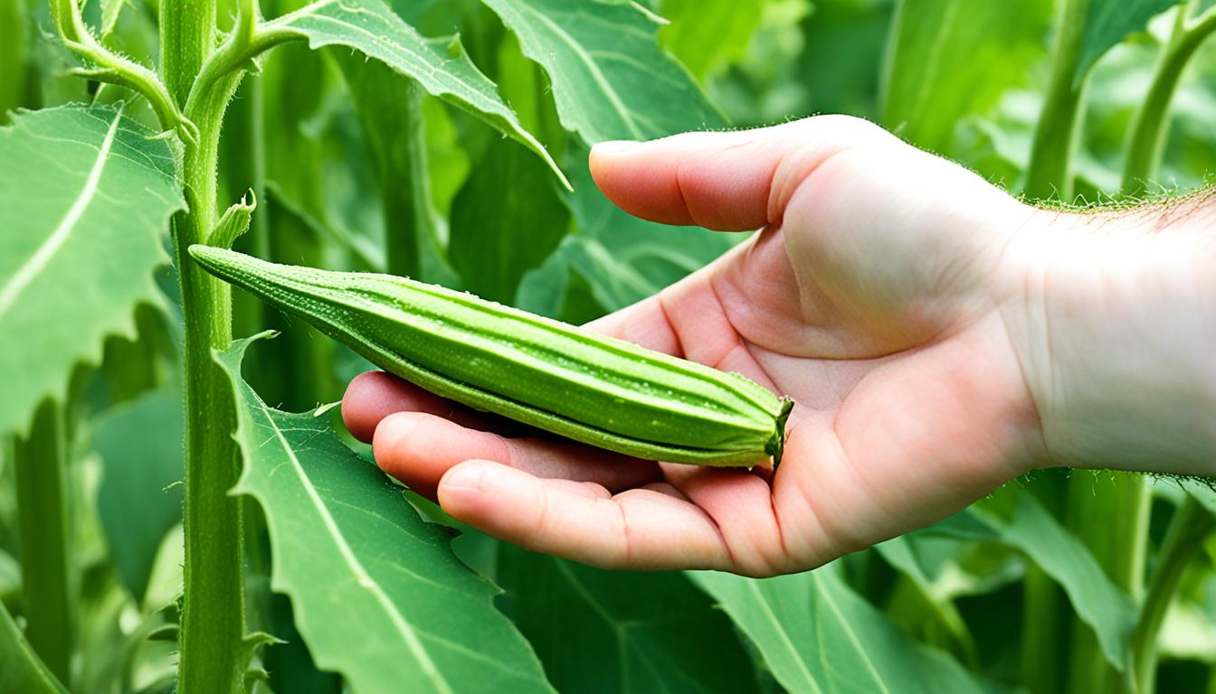 how do you harvest okra