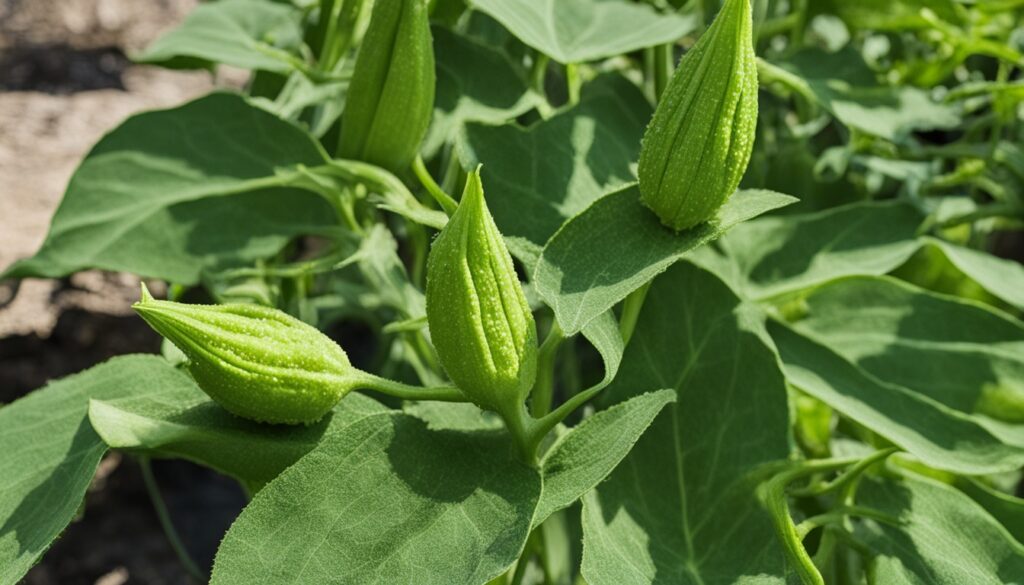 okra plant