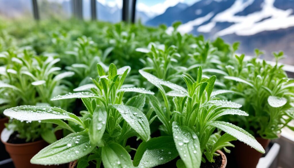 overwintering stevia plants