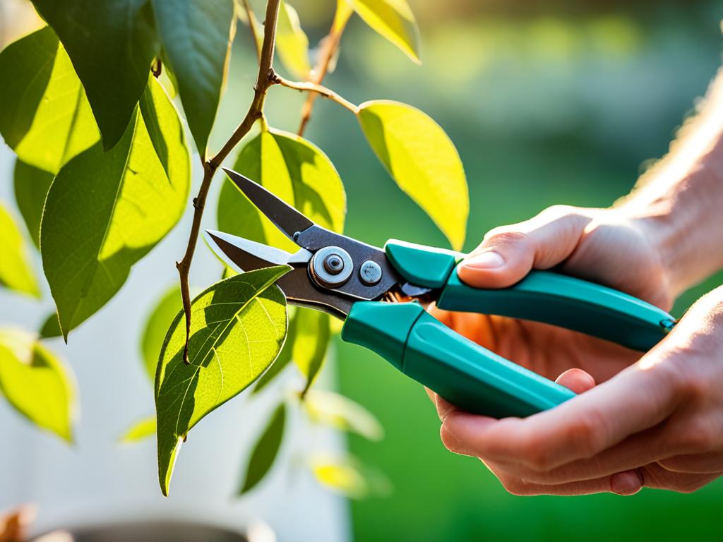 pruning avocado plant