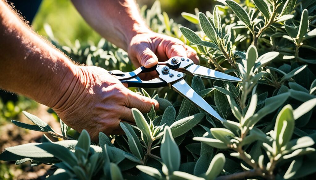pruning sage plant