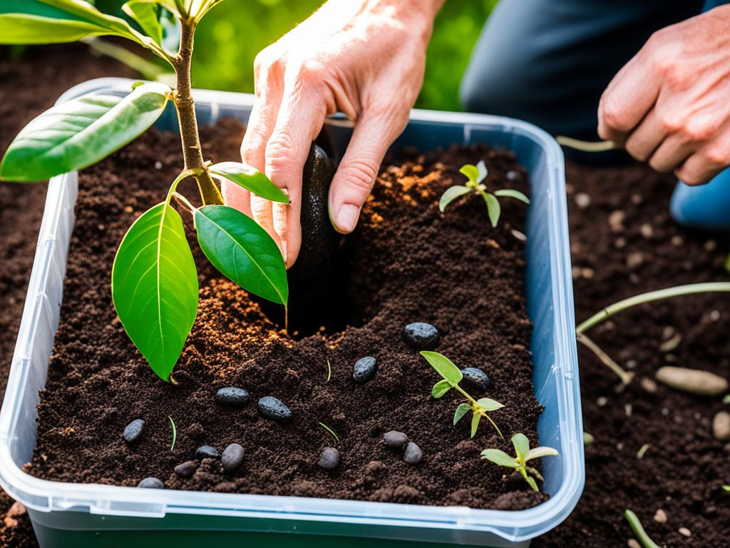 transplanting avocado plant outdoors