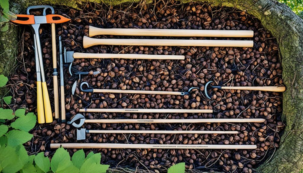 walnut gathering tools